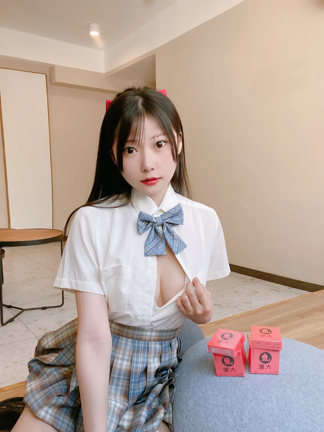 香草喵露露 - No.067 大象 JK格子裙 [30P-96MB] tg@simisebaisi 【丝足阁】014.webp